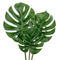 3 Pack Artificial Monstera Leaves with Long Stem for Vase - Fake Tropical Plants Palm Leaves Realistic Philo Turtle Leaves for Home Wedding Party Decor
