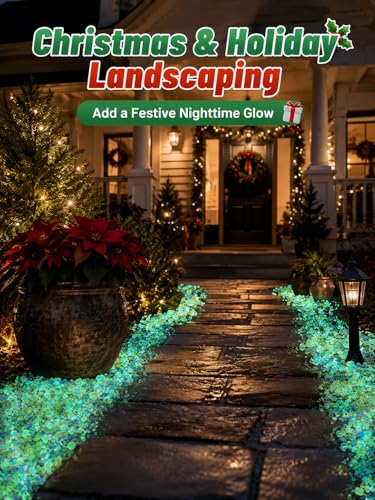 4000pcs Glow-in-the-Dark Fish Stones for Outdoor Garden & Aquarium Decor for Pathways, Weddings, Christmas, and Nighttime Landscaping, Garden Pathway Decor
