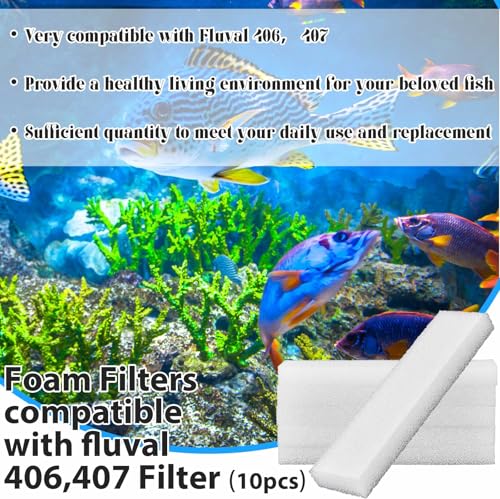 Frienda Replacement Foam Filter Pad Inserts Block Filter Media Compatible with 404/405/406/407 Aquarium(20 Pcs)