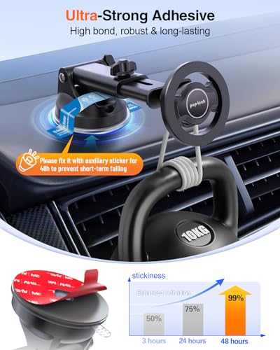 75mm Adhesive Pad Replacement for Suction Cup: 4Pcs 2.95'' Double Sided Sticky Tape for Dash Car Mount - High Bond Round Sticker Heat Resistant for Dashboard Windshield Window Cell Phone Holder