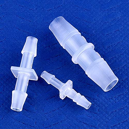 Plastic 5/16” hose ID Barb pipe connectors Joint Splicer Mender Adapter Union Boat Water Air Aquarium O2 Fuel (pack of 12) - size: 5/16 Inch, style: 12