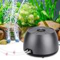 hygger Quiet Adjustable Aquarium Air Pump, 5W/8W Dual Output Fish Tank Air Pump, Energy-Saving Oxygen Aerator with Air Stone Bubbler for Fish Tank, Hydroponic - size: 8W (Tank Up To 200 Gal)