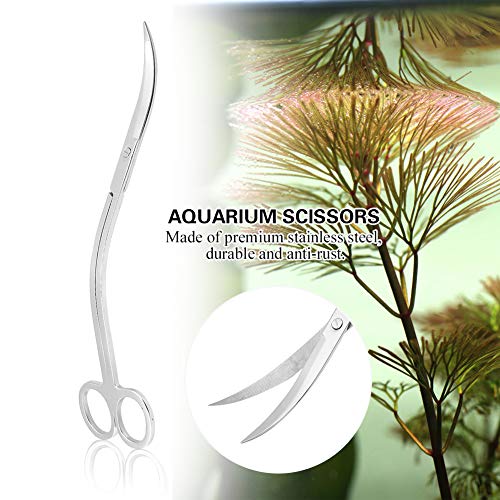Aquarium Scissor, Aquarium Plant Scissors Stainless Steel Water Plant Trim Tool Aquatic Plant Aquarium Fish Aquatic Plant Cleaning Tools(Scissors) Scrapers