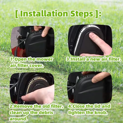 (2PK) 593260 798452 334404 Air Filter for Lawn Mower Air Cleaner Compatible with B&S 550ex 675exi 725exi Series 4247 5432 5432k 09P00 09P702 Engine Parts Fits Troy Bilt TB110 TB200 - style: 2PK 593260 Filters