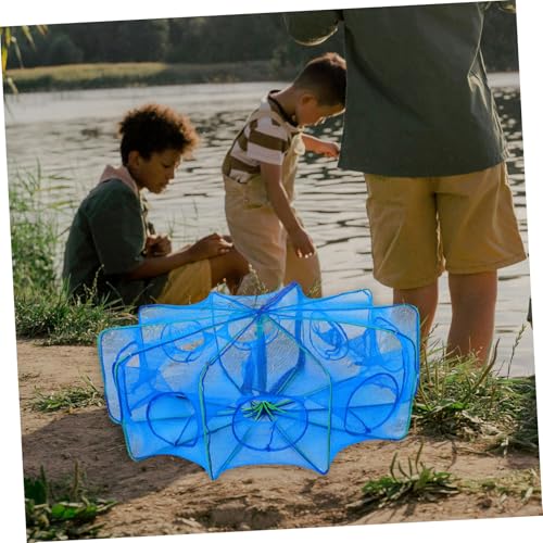 Abaodam Portable Thickened Square Fishing Net Cage for Shrimp Fish and Eels Foldable Design for Easy Storage Mesh for Freshwater and Use