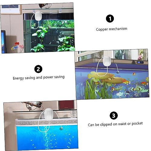 DOITOOL 2pcs Fish Tank Oxygen Pump Air Pump USB Charging Tank Aerator Aquarium Oxygen Pump Silent