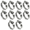 10 Pack SAE Size 12 Stainless Steel Hose Clamps, German Style Embossed Worm Gear Clamp, Adjustable 5/8 to 1-1/4 inch (20-32mm) for Radiator & Plumbing Pipe - size: 3/4 to 1-1/4 inch (10 Pack)