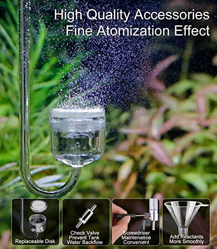 Aquarium CO2 Generator, 2.4L Compact Body with 4L-Level Performance, Double Fill Capacity, Double Runtime for Aquarium Plants, G700S - color: G700S