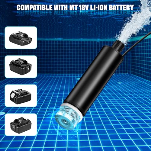Portable Water Transfer Pump for Makita 18V Battery, 500GPH 100W 16Ft Cord for Pool, Water Beds, Garden Shower, Puddle,Camping, RV, Bilge,Fish Tank,Diesel Boat Truck (No Battery) - style: PUMP for Makita