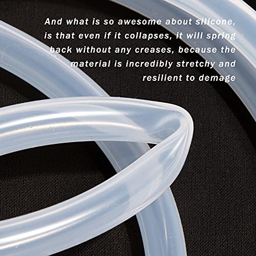 Quickun Pure Silicone Tubing, 6mm ID x 8mm OD High Temp Food Grade Tube Pure Silicone Hose Tube for Home Brewing, Beer Line, Kegerator, Wine Making, Aquaponics, Air Hose by Proper Pour (9.84 Ft) - size: 6mmx8mm, style: 9.84Ft (3meters)