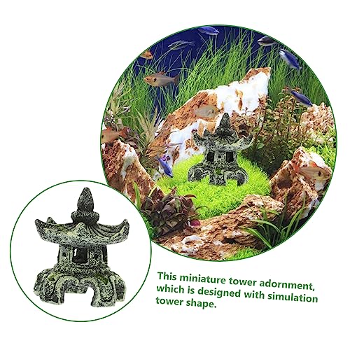 Toddmomy Tower Landscape Decor Resin Ornament for Aquarium Decoration Lifelike Resin Tower Desktop Decor Approx Home Ornament and