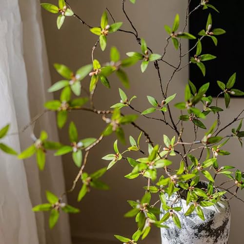 Melorca&Guilla Artificial Plants,2PCS 43.3" Green Faux Branches for Vase,Faux Greenery Stems Vase Branches Fake Plants Artificial Branches for Shop Garden Office Home Décor (2, Myrtus communis) - color: Myrtus Communis