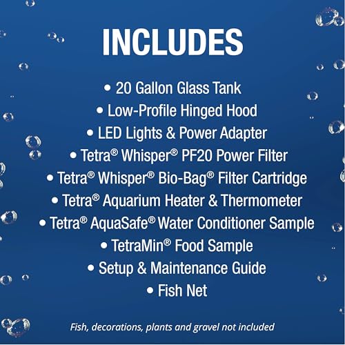 Tetra Aquarium, 20 Gallon, Complete Tropical Fish Tank Kit with LED Lighting for Freshwater Fish