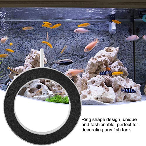 Round Ring Air Stone, Aquarium Bubble Stones Round Bubble Stone for Increasing Oxygen Embellishing Aquarium Pond Fish Air Pump Accessories - size: 125*H18mm