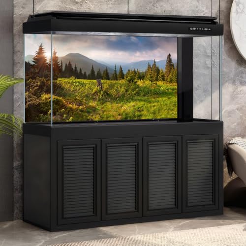 Mountain Valley Aquarium Background Tranquil Sunset Pine Trees Landscape Fish Tank Background Sunrise Scenic Mountain Fir Forests Terrarium Backgrounds Barren Thorns Reptile Tank Backgrounds 24x16in - color: Light Green, size: 24(W)x16(H)in