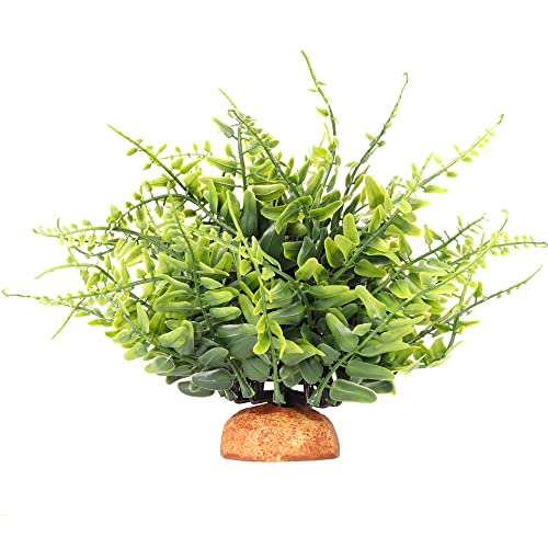 Fake Green Boston Fern, Reptile Plants for Terrarium, Amphibian Tank Accessories Habitat Decor fit Crested Gecko Leopard Lizard Chameleon Ball Python Snake Frog - color: I-fake Green Boston Fern