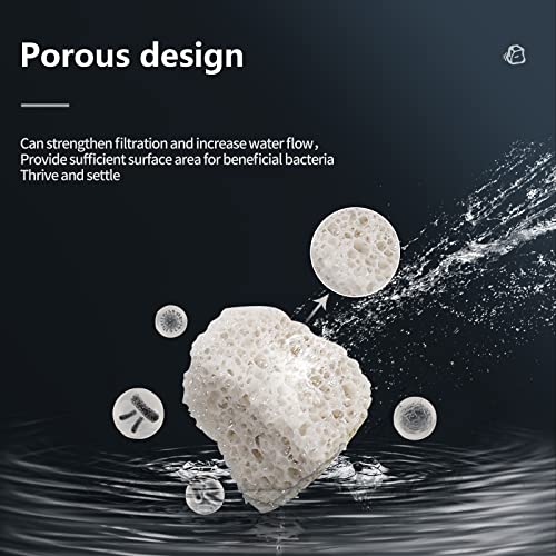 Aquarium Biological Filter Media, 1.2 Inch Floating Ceramic Bio Media with Porous Massive Surface Area for Freshwater and Saltwater Fish Tank - size: Floating Ceramic Bio Media