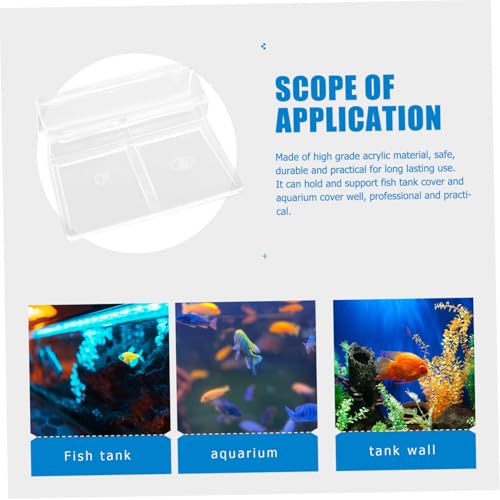 TOYANDONA 4pcs Acrylic Fish Tank Cover Support Bracket Sturdy Lid Holders for Various Open Aquariums Easy to Install and Wear- Design for Preservation