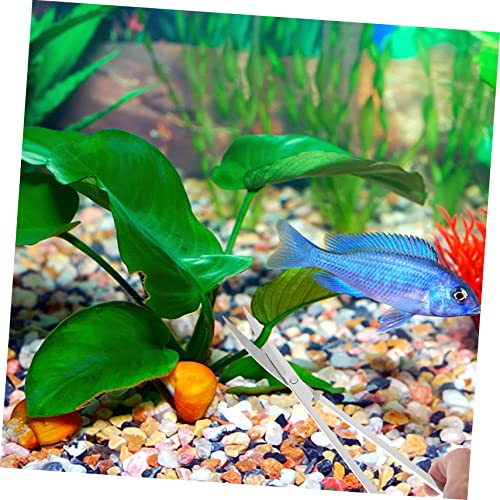 1 Set Portable Aquarium Tools Set Multi Function Stainless Steel Tweezers Scissors Scraper for Aquascaping and Plant Maintenance Freshwater Tanks