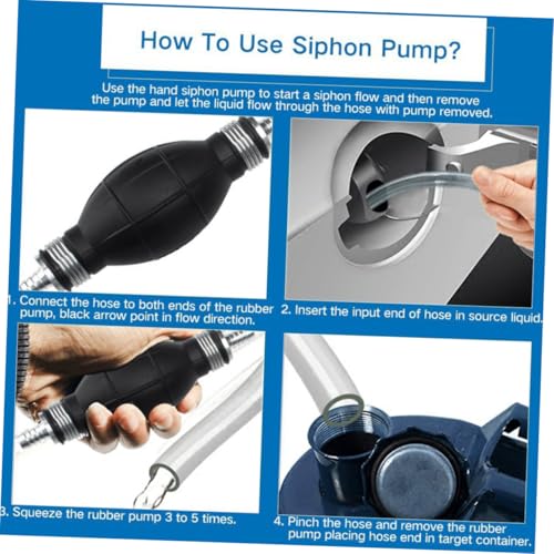 Didiseaon Manual Water Suction Hose and Vehicle Guide Oil Tube Siphon Pump for Car Fuel Transfer and Fish Tank Cleaning with Practical Home Siphon Pump Kit