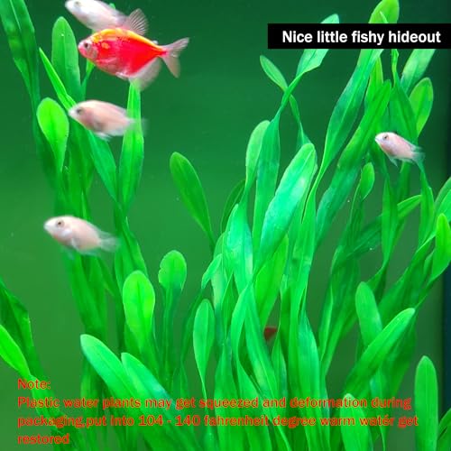 25.98 Inch Tall Aquarium Plants – 2 Pcs Fish Tank Plants Plastic, Large Lifelike Artificial Fish Tank Decorations, Durable & Safe for Freshwater/Saltwater Aquariums (Green (Style B)) - color: Green (Style B)