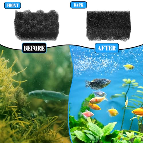 20 Pcs Foam Filters Media Pads Compatible with Fluval 304/305/ 306/404/ 405/406 Foam Filter Media Replacements Sponges for Aquarium Canister Accessories