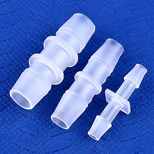 Plastic 3/8” hose ID Barb pipe connectors Joint Splicer Mender Adapter Union Boat Water Air Aquarium O2 Fuel (pack of 6) - size: 3/8 Inch, style: 6