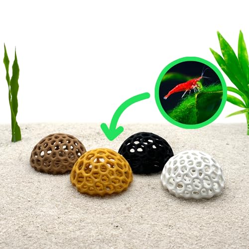 CTWPets Shrimp Dome Hide - Aquarium Cherry Shrimp Hide Cherry Shimpe Hide (Honey Gold) - color: Honey Gold