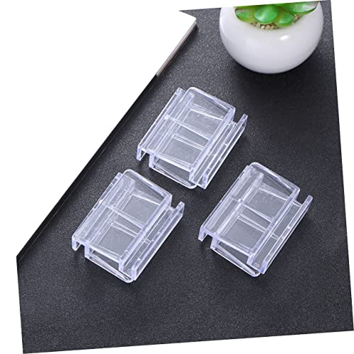 Happyyami 20pcs Aquarium Supports Fish Tank Cover Bracket for Home Aquarium Park 6mm Thick Plastic Material Safe and Practical Bracket Set