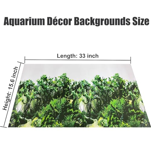 XCNO Fish Tank Background Sea Anemone Coral Theme Aquarium Background Poster Fish Backdrop for Aquarium Wallpaper Double-Sided Fish Tank Sticker Paper - color: Seafloor, size: 15.6" x 33" In
