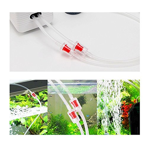 Aquarium Check Valves - 16pcs One Way Air Pump Valves Non-Return for 3/16 inch Fish Tank Aerator Airline Tubing Accessories Pipe Fitting Clear