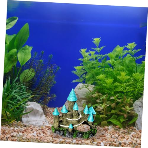 PRETYZOOM Cartoon Castle Aquarium Decor Vibrant Fish Tank Ornament Easy-Care Accessory for Aquariums Beautiful Castle Model for Tank Decoration and Attractive Design
