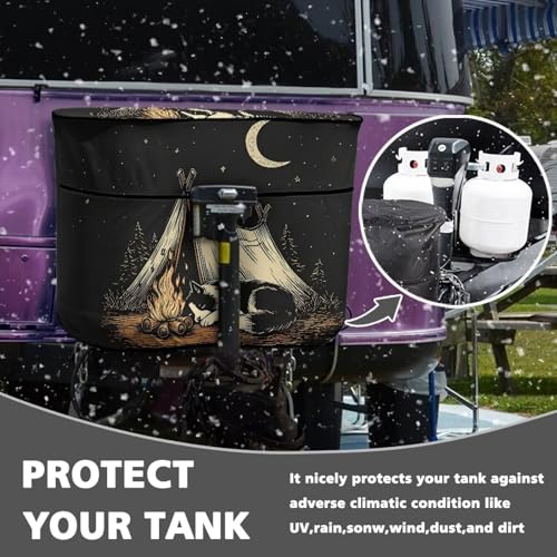 Camping 20lb RV Propane Tank Cover Heavy Duty Propane Gas Cylinder Cover Dust-Proof All Weather Protection - color: Camping, size: S(20LB)