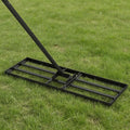 COSTWAY 30x10 Inch Lawn Leveling Rake, Soil Sand Dirt Leveling Tool, Ground Leveler for Yard, Landscape, Garden, Pasture (Black, 30"x10") - color: Black