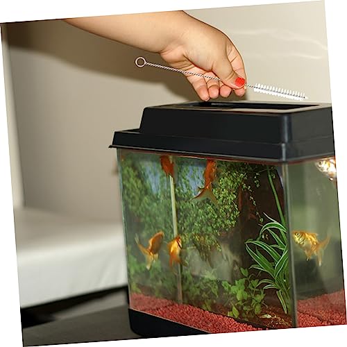 minkissy 1Set Double Ended Flexible Aquarium Cleaning Brush Set High Density Fish Tank Inlet Brush for Hard to Reach Areas for Water Outlet and Connector Cleaning