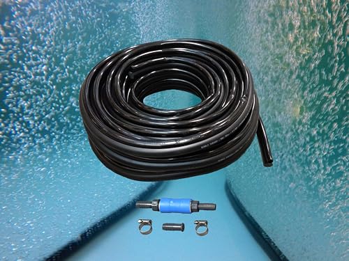 (½ in) – Fine bubble self-sinking diffuser airline for pond & water garden aeration | High oxygen transfer, aerates and de-ices ponds, easy installation (100') - size: 100 Feet