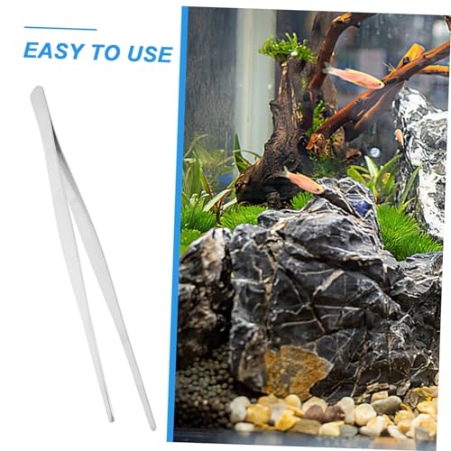 BESPORTBLE Stainless Steel Straight Tweezers for Aquarium Planting Durable and Flexible Precision Tool for Easy Water Plant Positioning