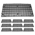 BESPORTBLE 10pcs Aquarium Fish Tank Divider Plastic Grid Panel 30x15cm Black Bottom Filter Mesh Partition for Breeding Separation and Fish Isolation