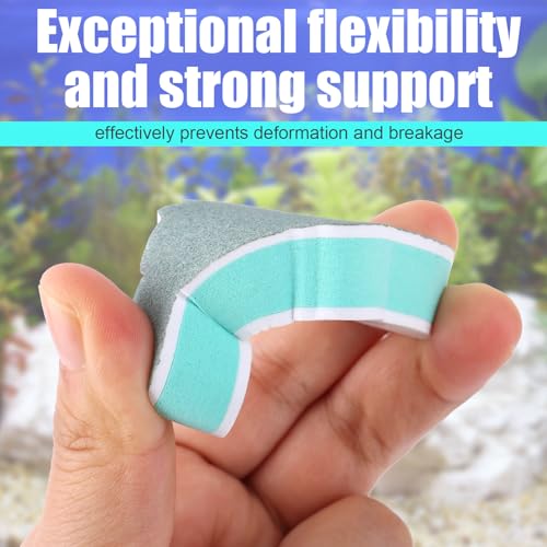 5pcs Double Sided Fish Tank Cleaning Brush, Fish Shape Aquarium Sponge Scrubber EVA Foam Pad Aquarium Cleaning Tool for Glass Kitchen Home