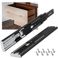 Soft Close Drawer Slides 1 Pair Full Extension 12 14 16 18 20 22 24 inch Side Mount Pull Out Kitchen Cabinet Rails Bracket Replacement Ball Bearing Tracks kit Guide Runner 100 LB Capacity - size: 12 Inch, style: Soft close-1 pair
