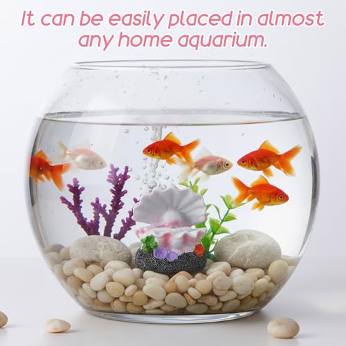 SynHHergyx Aquarium Bubbler Decorations Fish Tank Bubbler Decorations Air Stone for Aquarium Fish Tank Shell Decor Volcano Ornament for Fishes Shrimp Crab Betta Tanks