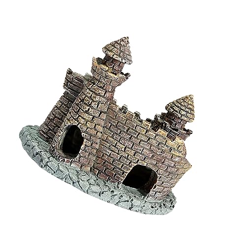 DOITOOL Vintage Castle Ornament for Fish Tank Resin Aquarium Landscape Decorations