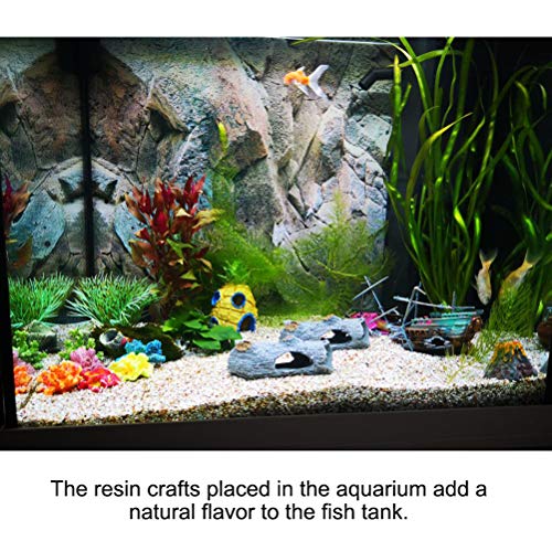 TOPINCN Aquarium Decoration Hollow Tree Trunk, Resin Betta Fish Hideout Cave Ornament for Small and Medium Tank, Vivid Landscape Log Decor for Fish to Play Rest Hide