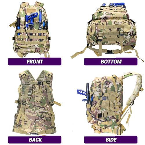 Lightweight Fishing Tackle Backpack Professional Water-Resistant All-in-One Rod Holder & Gear Storage - color: C-camouflage
