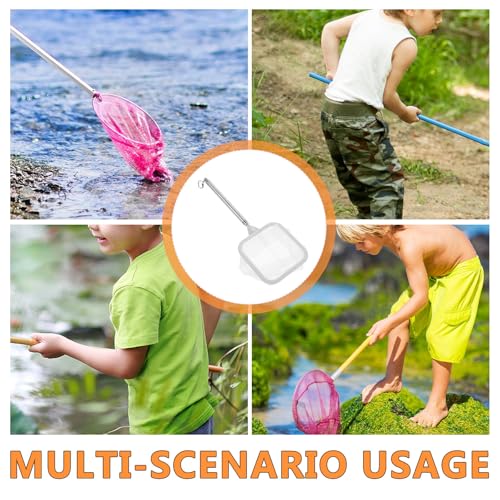 UPKOCH Stainless Steel Fish Net for Landing with Telescopic Handle Fine Mesh Shrimp and Small Fish Catching Net for Aquarium