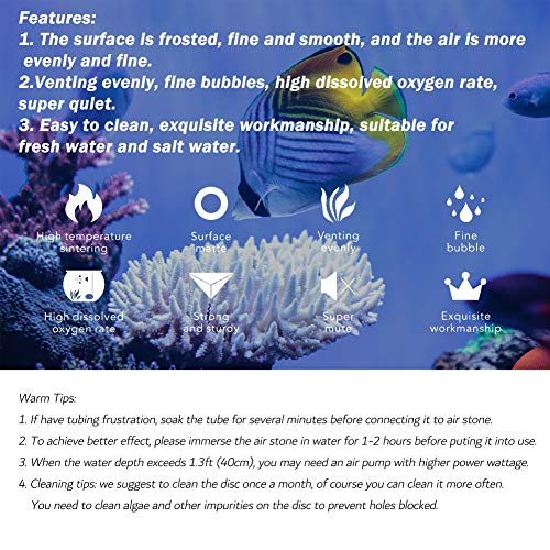 Feelers 2 Inch Crazy Air Stone Bubble Ball Shape Cylinder Fish Tank Oxygen Stone Bubbler Diffuser for Aquarium Hydroponic Growing System (Pack of 5) - size: 2 Inch-Ball