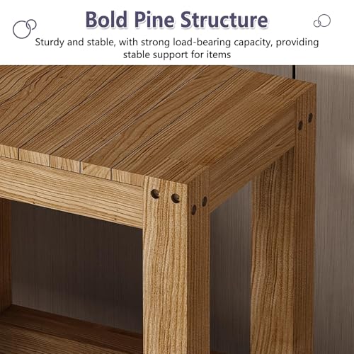 Solid Wood Fish Tank Stand with Non-Slip Feet, Customizable Size (70x35cm), Indoor Storage Rack for Home, Office, and Hotel Aquarium Setup - size: 70x35cm/27.6x13.8in