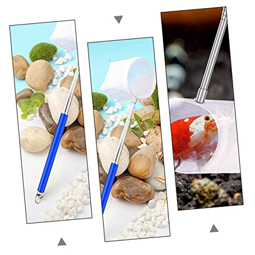 KOMBIUDA 2pcs Round Fish Tank Dip Net Telescopic Fishing Net for Aquariums Compact Design for Easy Storage for Home Fish Culture and Outdoor Use Random
