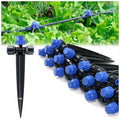 HIRALIY 15 Piece Quick-Connect Drip Irrigation Emitters for Drip Irrigation Kit Series 1/4 inch Tubing, 8 Holes Adjustable Water Flow Dripper with Stake - style: 15Pcs 8-Hole Dripper