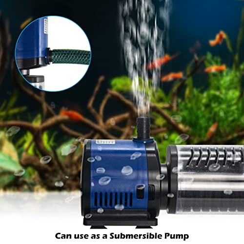 TARARIUM Aquarium Filter Powerful 700GPH for 100-400 Gallon Large Fish Tank Small Pond Fountain, Wave-Maker Submersible Water Pump Turtle Tank Filter for Saltwater & Freshwater System - size: 027F (700GPH) for 100-400 Galln Tank
